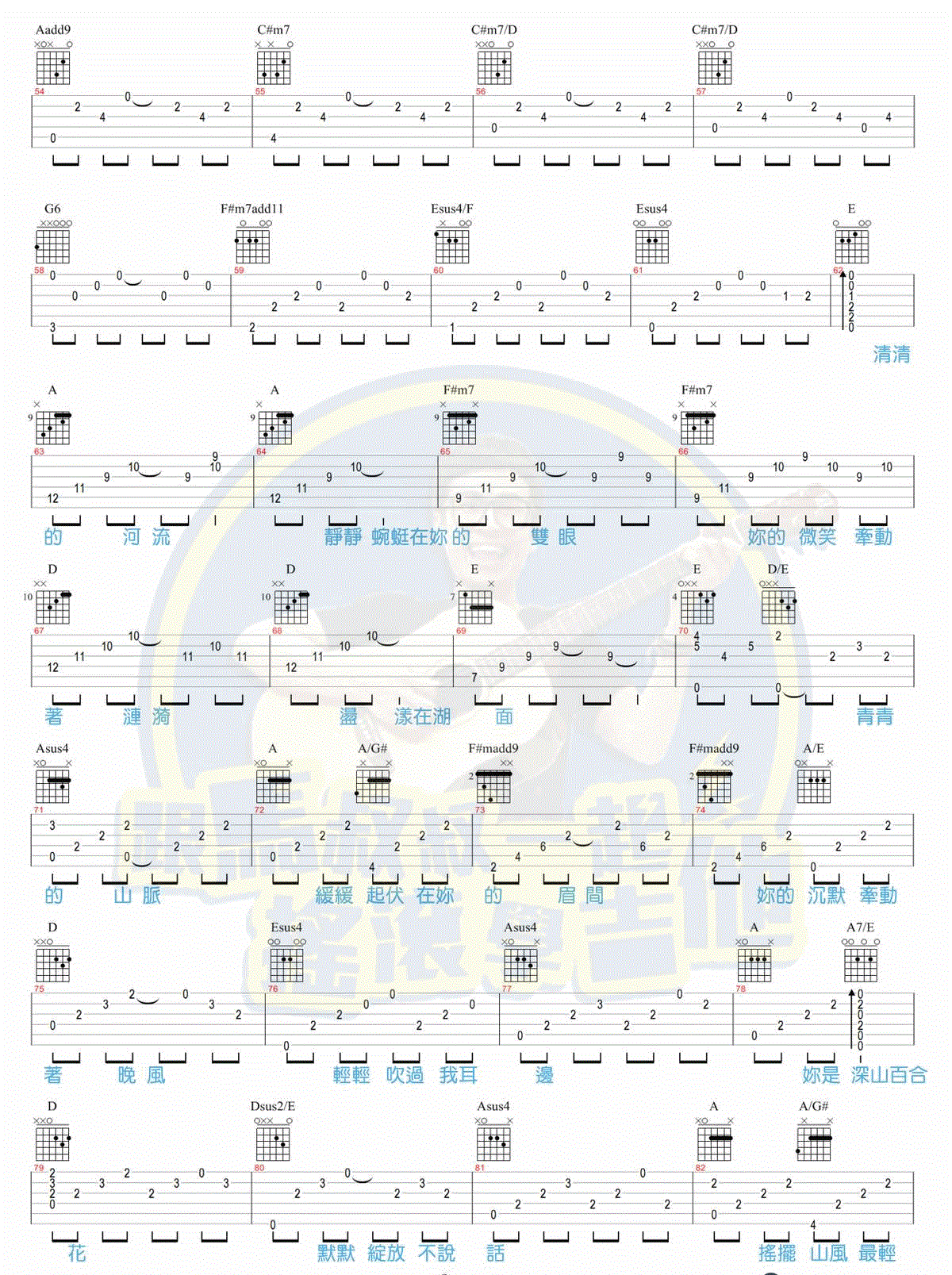 《月光(吉他独奏版)》,索尔（六线谱 调六线-独奏吉他谱-虫虫吉他谱免费下载