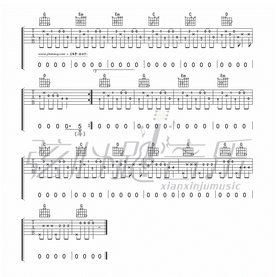 《不能说的秘密他谱》_周杰伦__图片谱标准版_G调_吉他图片谱3张 图3