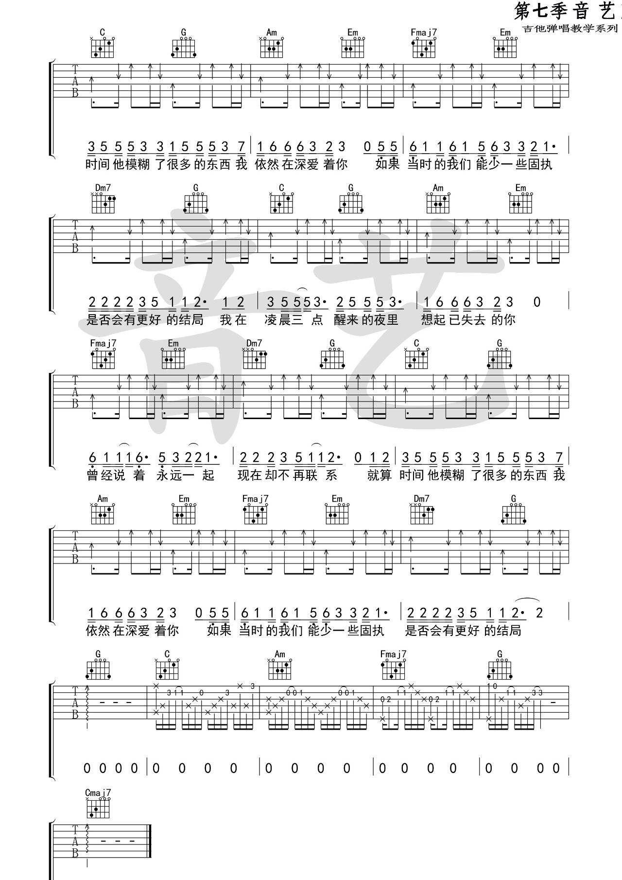 《凌晨三点吉他谱》_陈硕子__六线谱完整版_吉他图片谱3张 图3