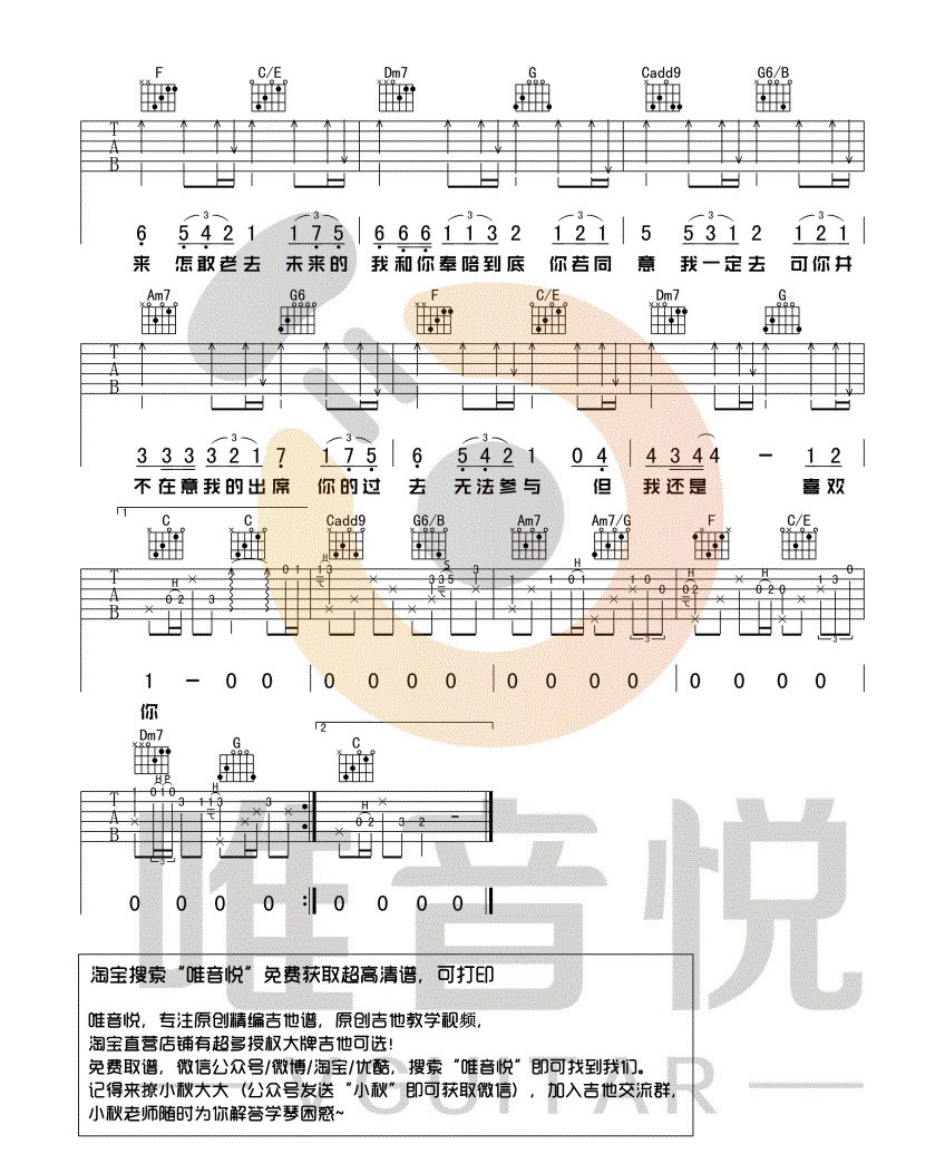 《遥远的你吉他谱》_221小伙伴_C调_吉他图片谱2张 图2