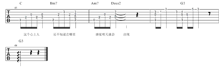 《一个歌手的情书吉他谱》_周三_A调_吉他图片谱3张 图3