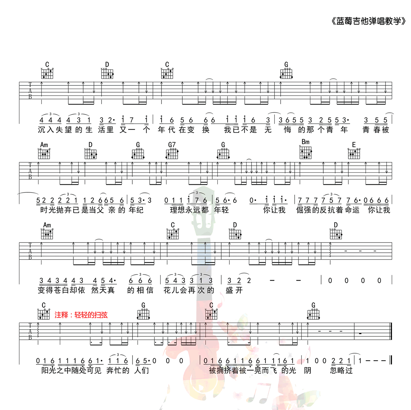 《理想吉他谱》_赵雷_G调_吉他图片谱3张 图3