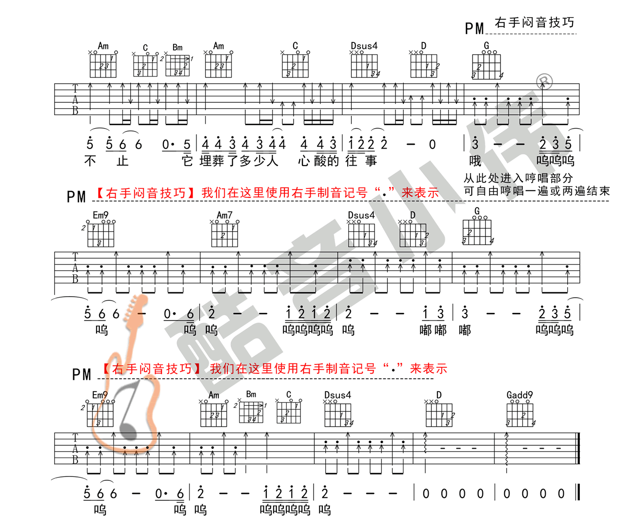 《父亲的散文诗吉他谱》_许飞_李健_C调图片谱标准版_C调_吉他图片谱5张 图5