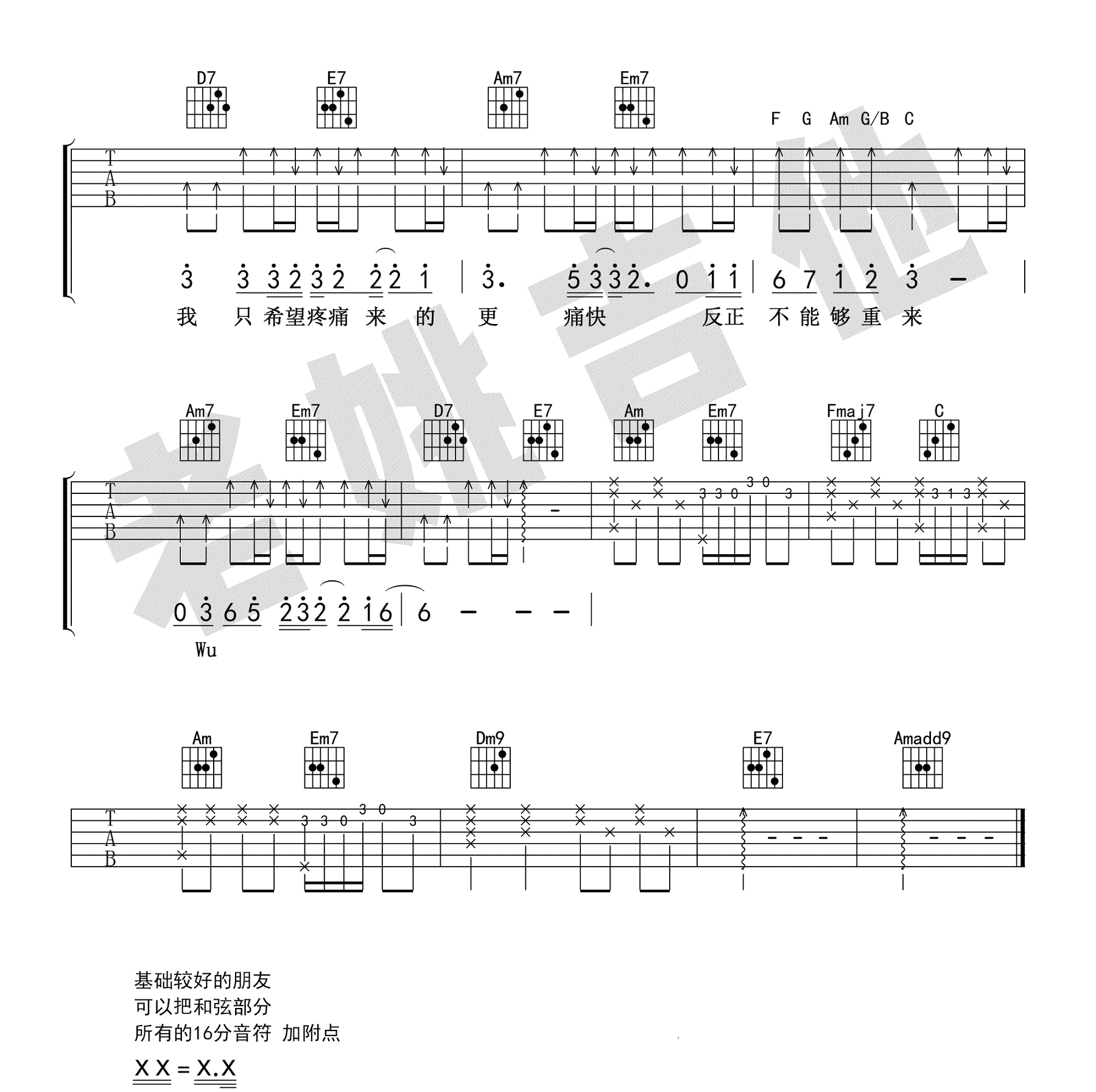 梁博 - 男孩 [弹唱] 吉他谱