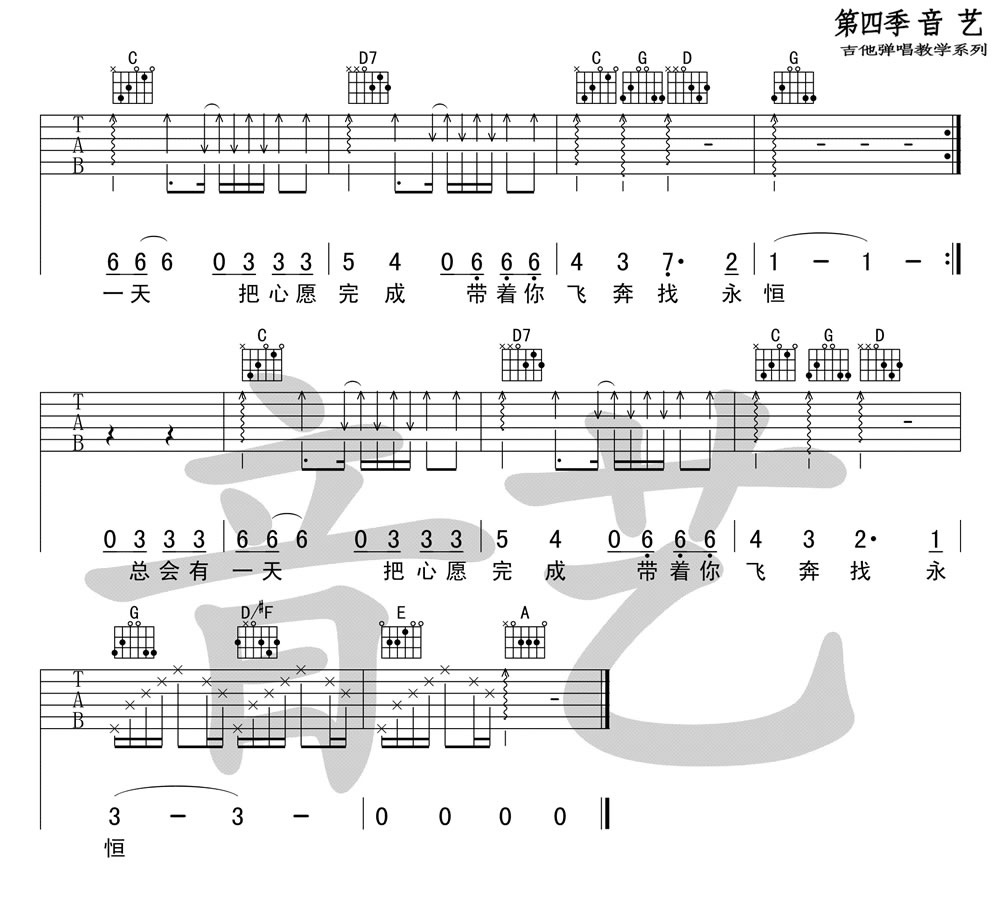 《夜半歌声吉他谱》_张国荣__六线谱高清版_吉他图片谱3张 图3