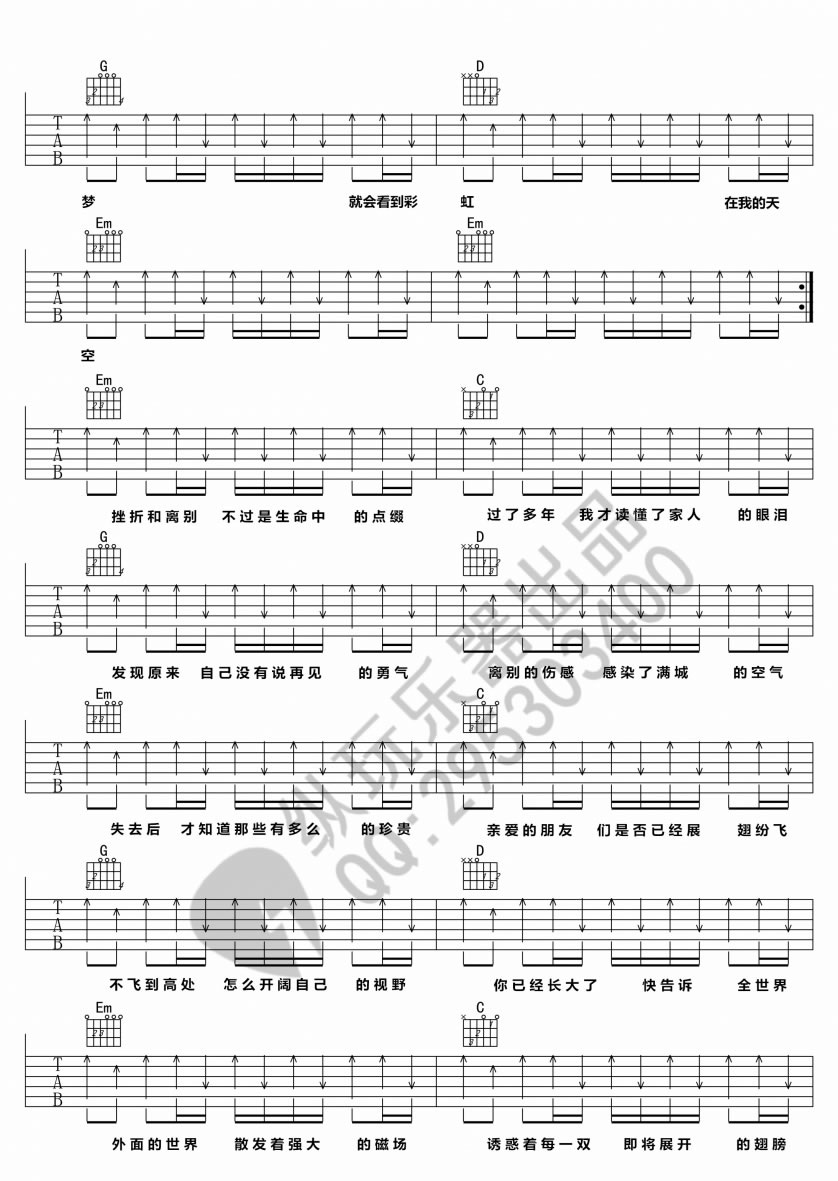 《青春派吉他谱》_群星_吉他图片谱5张 图3