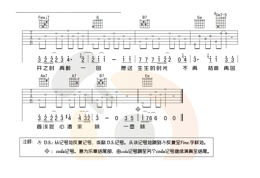 《不染吉他谱》_群星_G调简单版_适合新手弹唱谱_毛不易_G调_吉他图片谱3张 图3